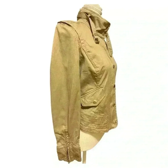 White House Black Market Cropped Military Jacket Size 4 - Picture 5 of 12